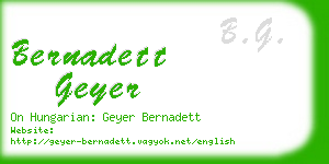 bernadett geyer business card